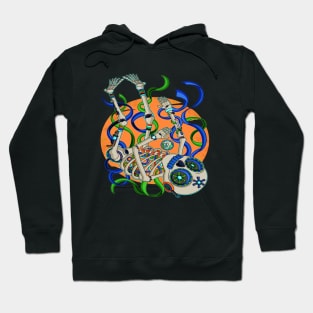 Colorful Skeleton Soldier - Día De Los Muertos - Fallen Warrior Hoodie